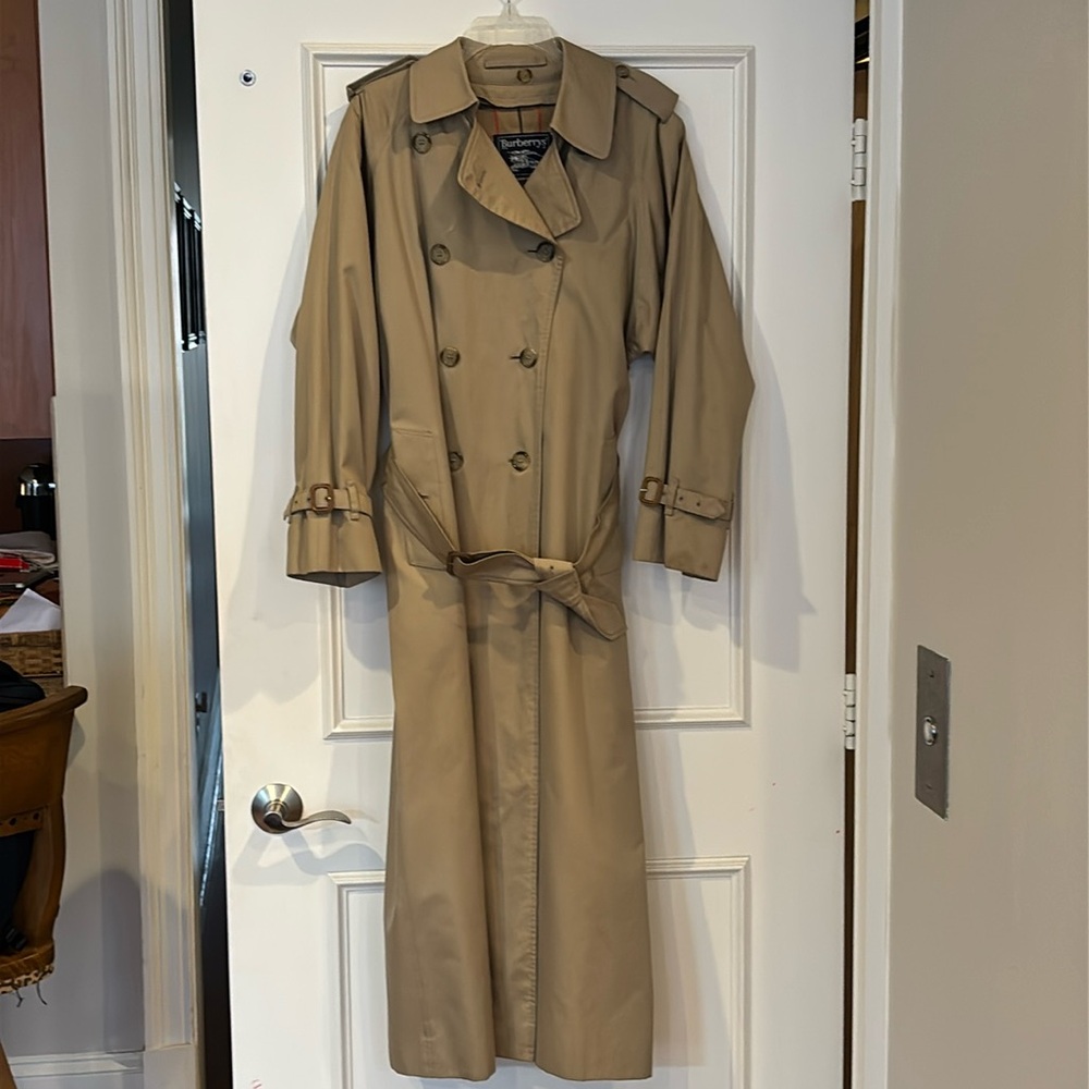 Burberry Waterloo Heritage Trench Coat with zipper wool lining Woman 12 xx-long